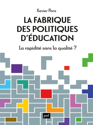 cover image of La fabrique des politiques d'éducation